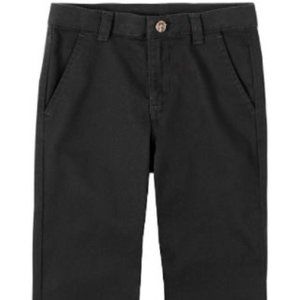 CHAPS Boys' School Uniform Chino Twill Adjustable Waist Pant Black Size 14 Husky